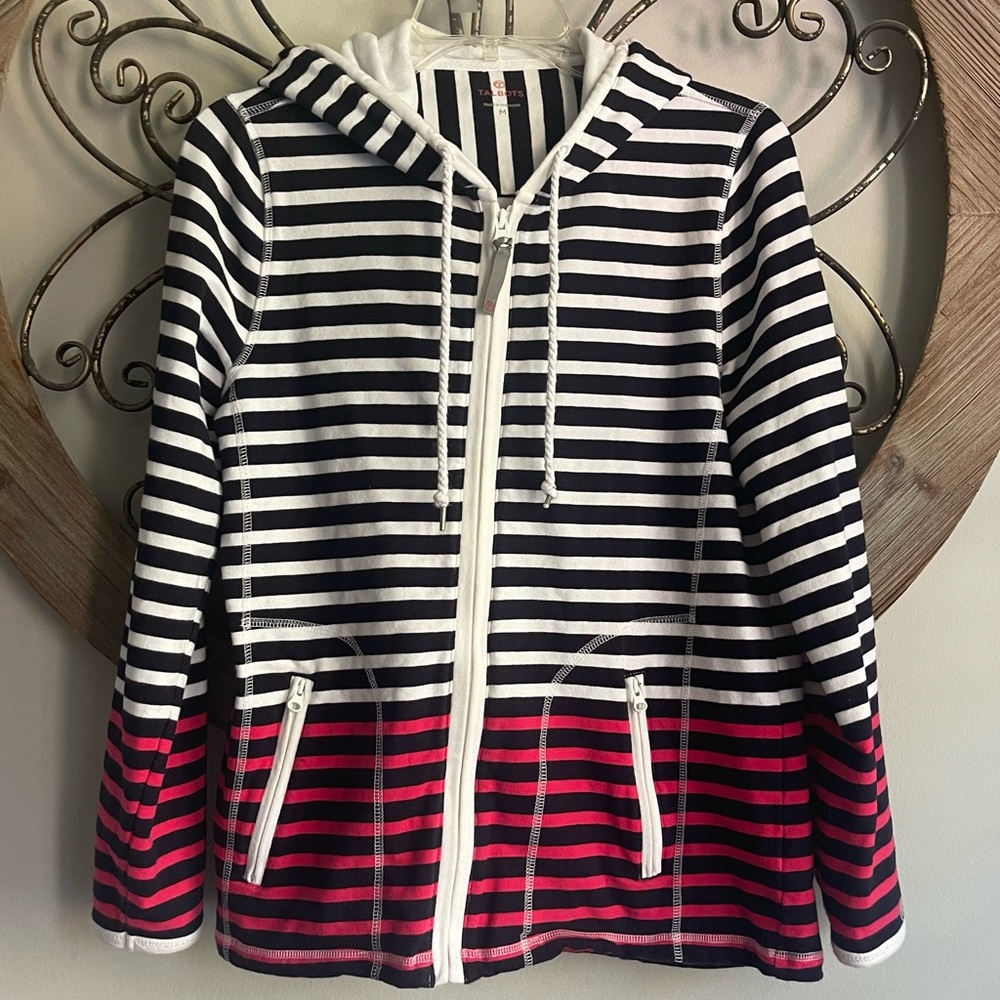 Talbots Striped Hooded Jacket